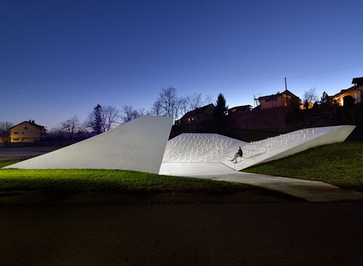 a religious crossroad in a historic slovenian village by enota